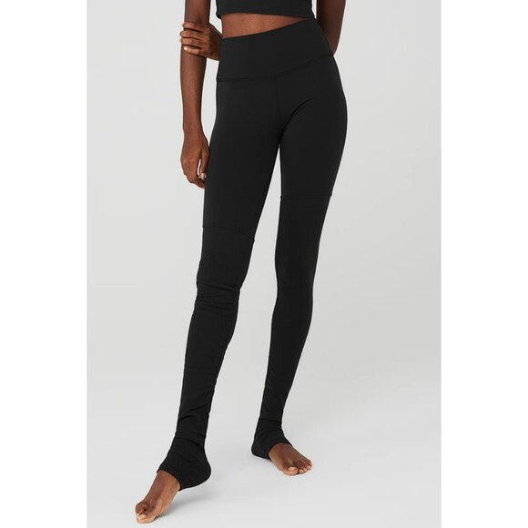 ALO Yoga Pants - ALO YOGA Women's Airbrush High-Waist Highlight Goddess Legging Size M In Black